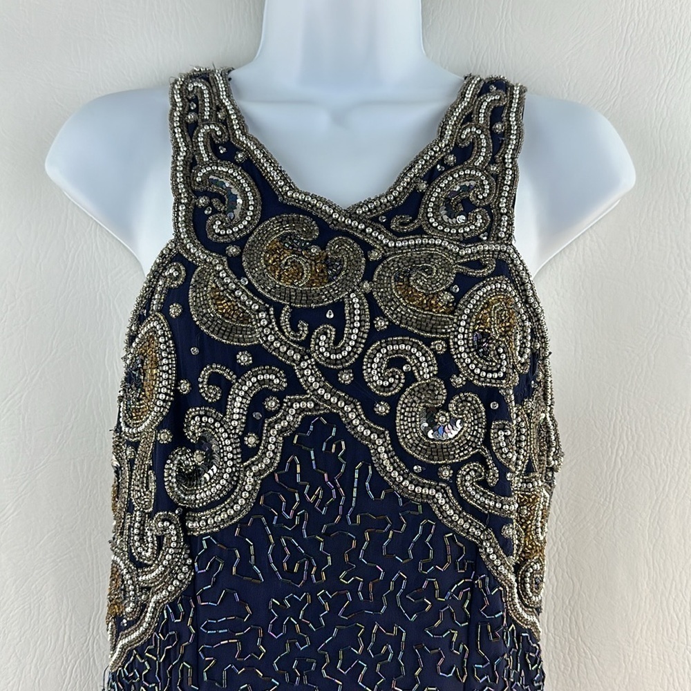 Vintage Lawrence Kazar Beaded Cocktail Dress - Picture 2 of 15